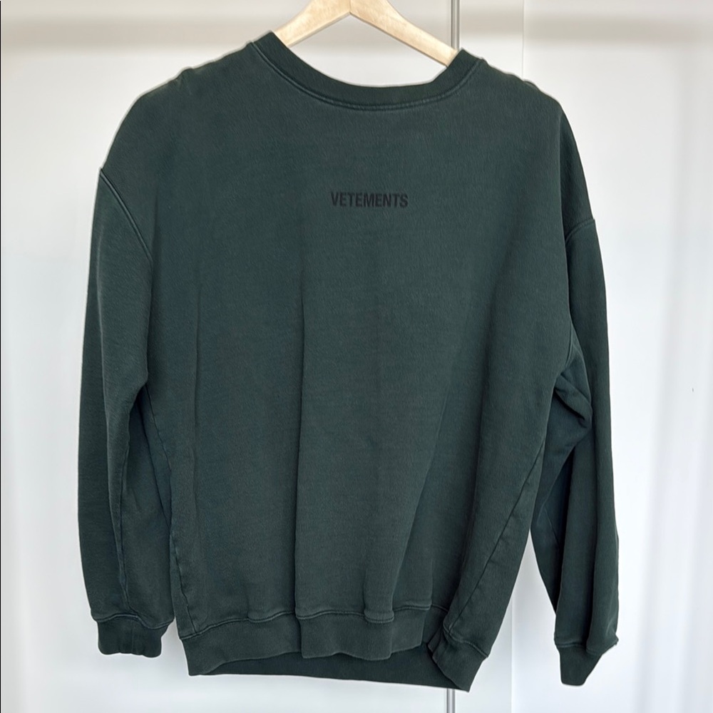 Vetements Green Crewneck Sweater
